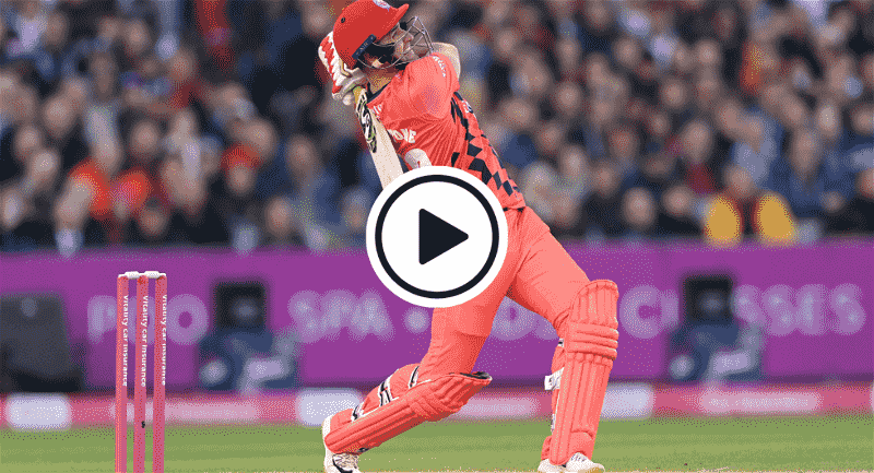 T20 BLAST 2022: Liam Livingstone smacks a huge six out of the park at the Old Trafford Ground