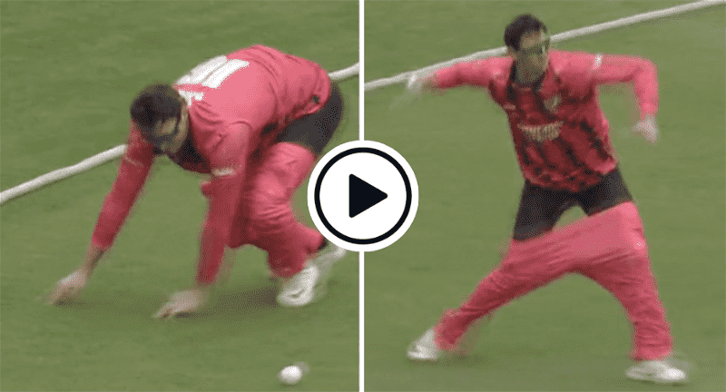 T20 BLAST 2022: Tim David's pants come off while trying to save a boundary, commentators can't stop laughing