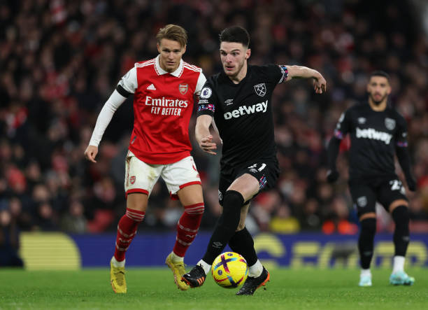 West Ham midfielder Declan Rice believes Arsenal could go all the way and win Premier League title