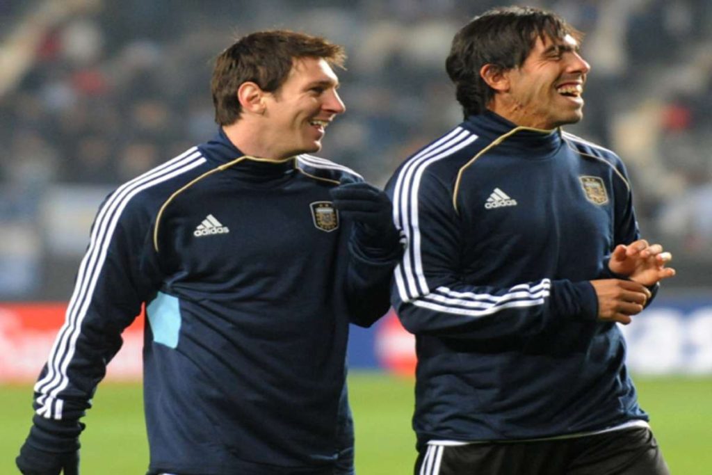 Carlos Tevez and Lionel Messi