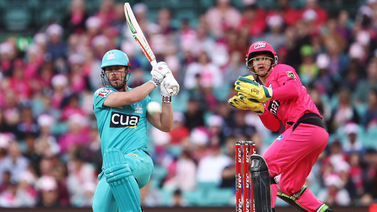 Big Bash League Points Table: Chris Lynn playing a shot against Sydney Sixers